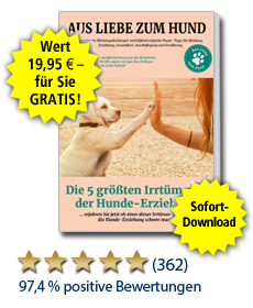 Das exklusive eBook Hundeverhalten und -erziehung: Die 5 größten Irrtümer – GRATIS für Sie. 